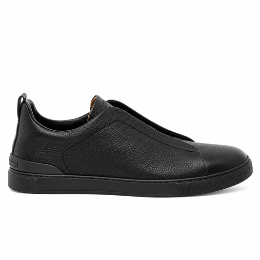 ZEGNA BLACK LEATHER